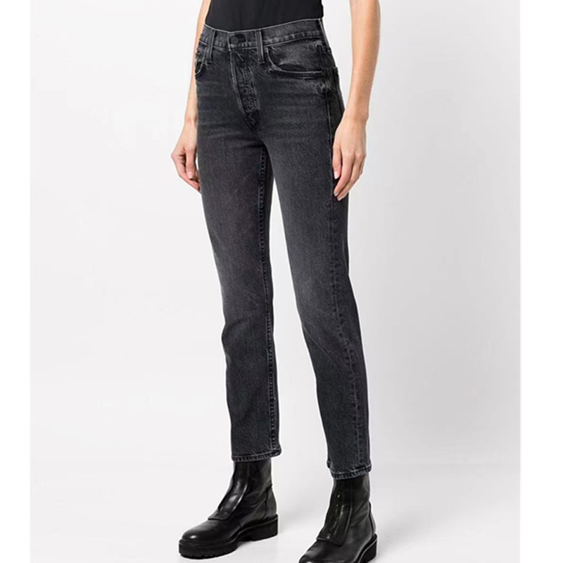 Mom Jeans Women - Maxdutti Jeans Minimalis Jeans Wanita Pakaian