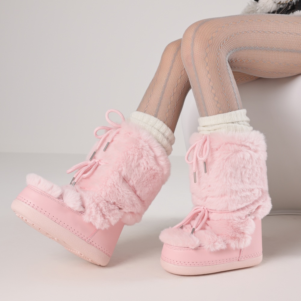 Winter Fashion Women Boots - Sepatu Bot Berbulu Untuk Wanita, Ujung