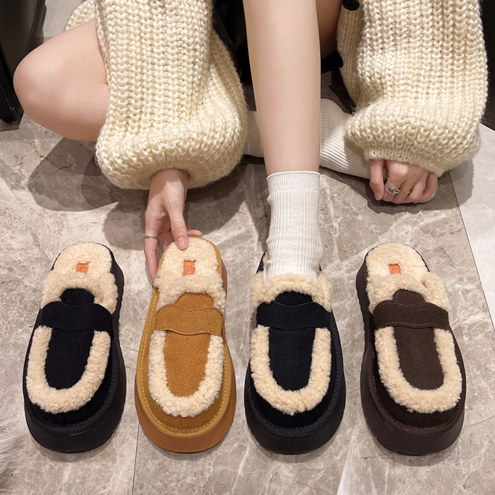Winter Fashion Women Boots - Sandal Wanita Desainer Kulit Berlapis Musim