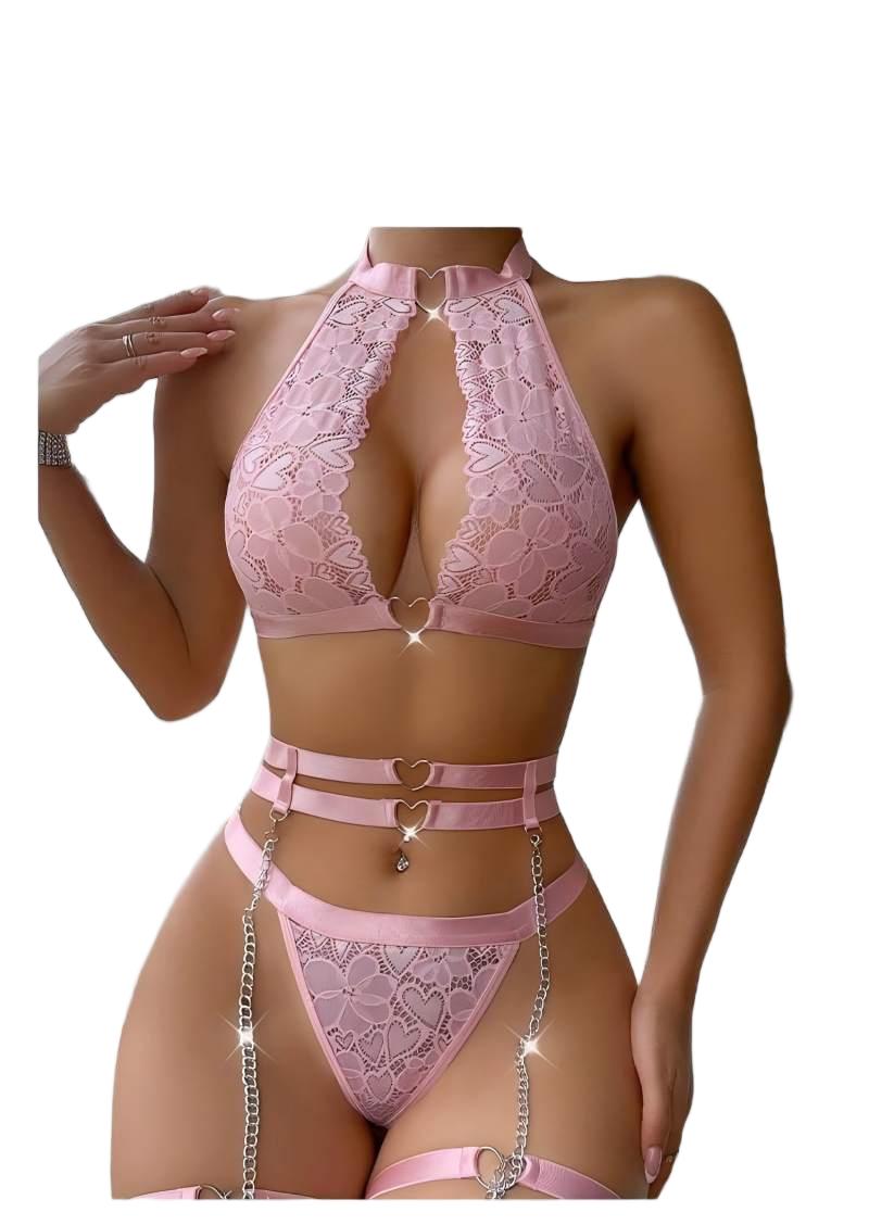 Women Fashion Necklace - Set Lingerie Seksi Push Up dengan