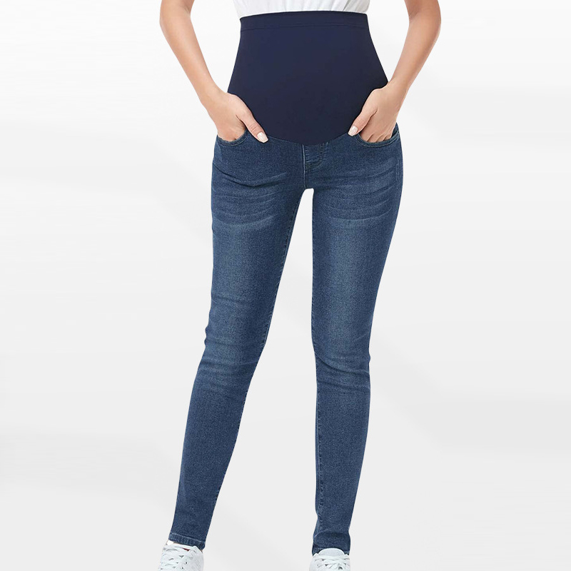 Mom Jeans Women - Celana Jeans Hamil Pinggang Tinggi Model