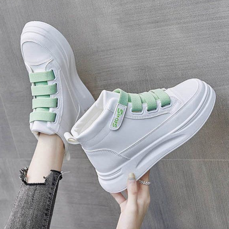 Women'S Fashion Velcro Sneakers - Sepatu Sneakers Putih Serbaguna untuk Wanita