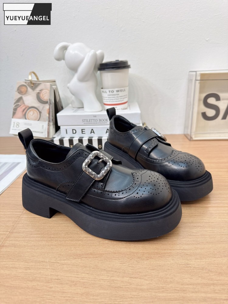 Sale Fashion Women - Sepatu Wanita Kasual Platform Tebal Bernapas,