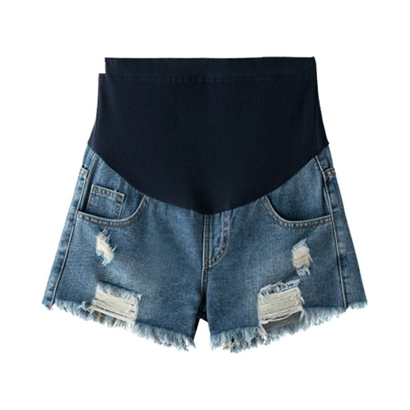 Mom Jeans Women - Celana Pendek Hamil Model High Waisted
