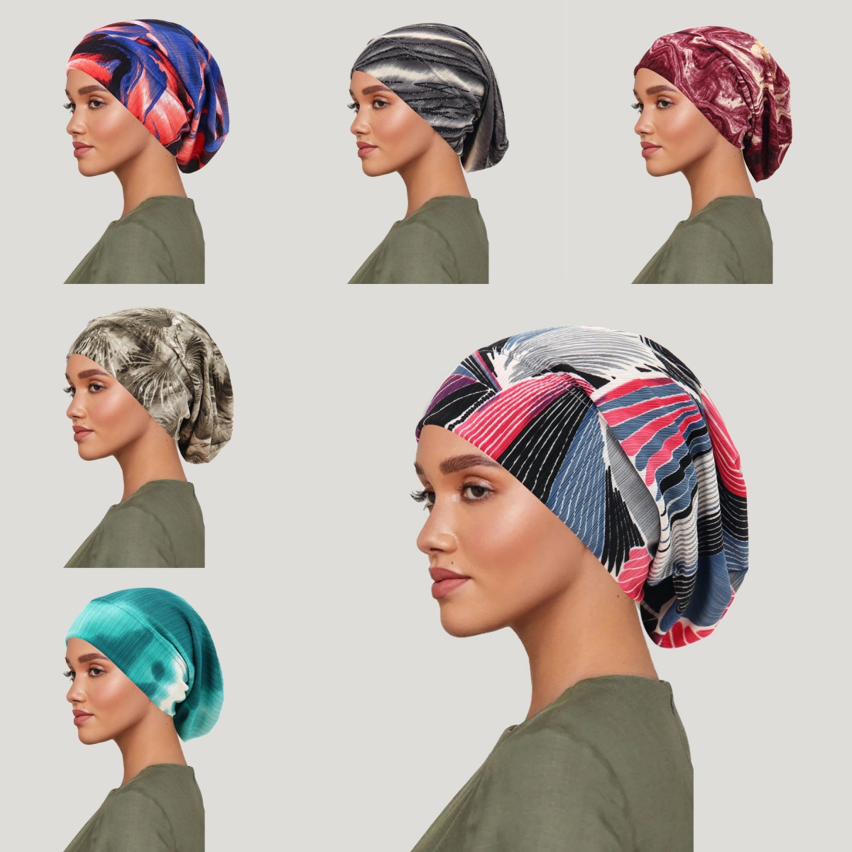Women'S Fashion Hats - Topi Penutup Rambut Tie-dye Baru 2026,