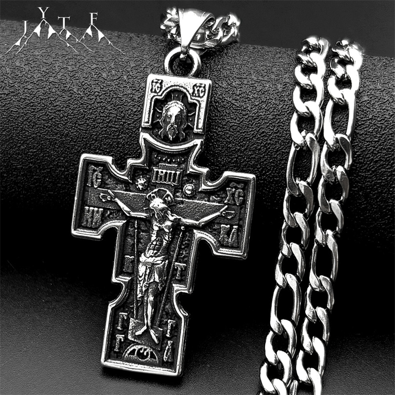 Women Fashion Icon - Kalung Liontin Salib Yesus Ortodoks Vintage