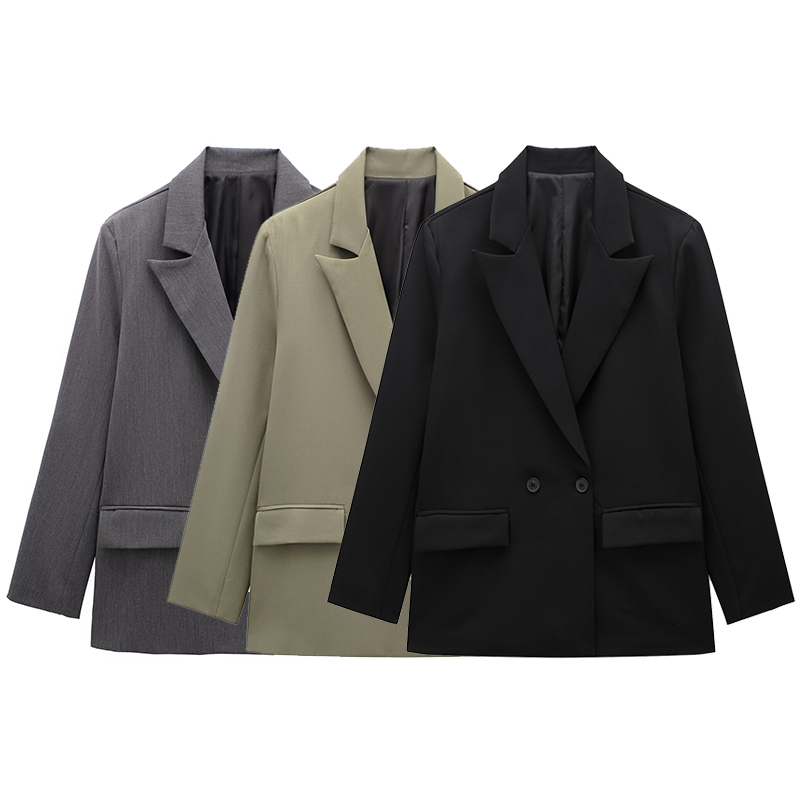 Blazer Women Oversized - Willshela pakaian kantor wanita, Blazer Double