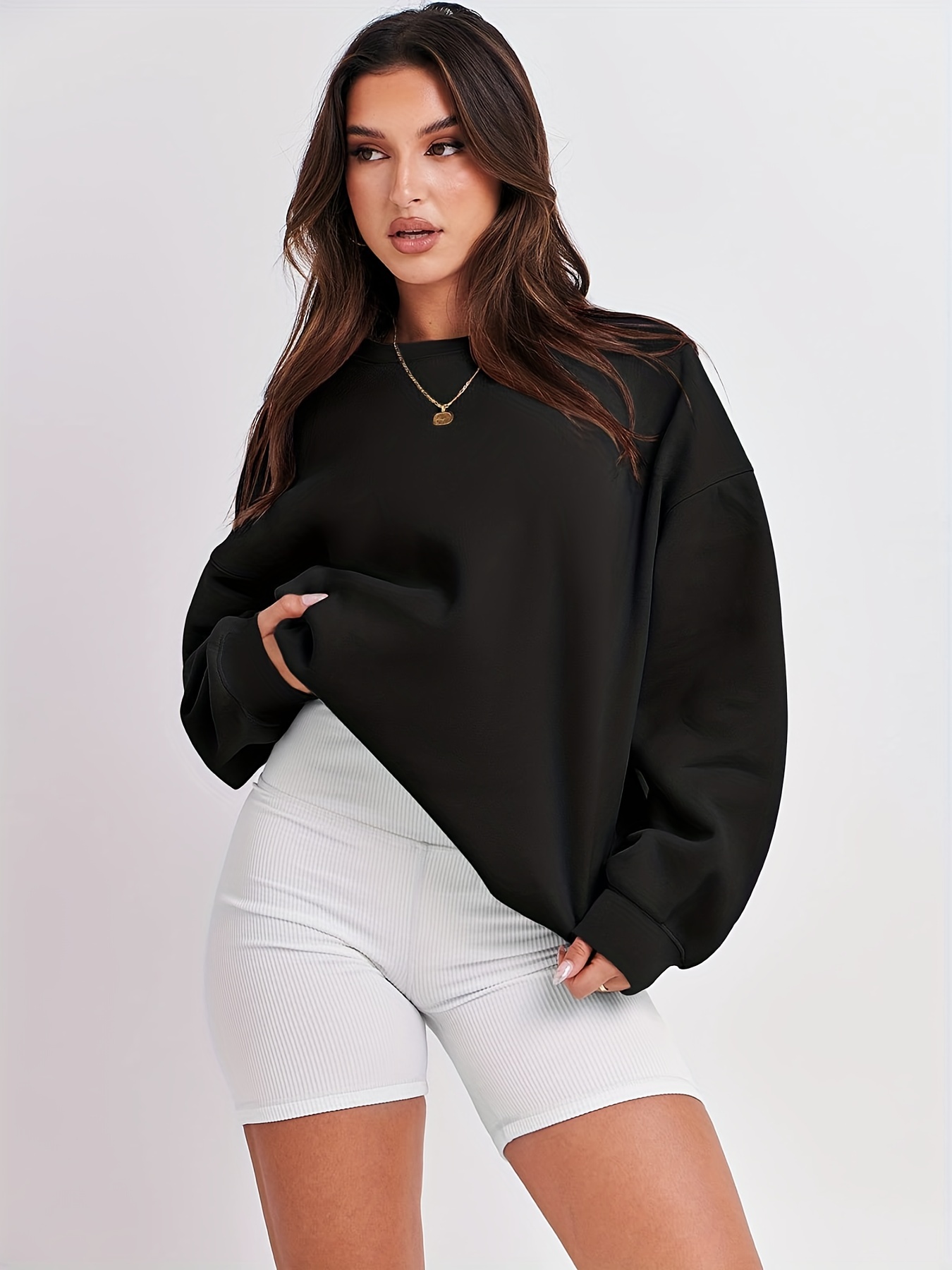 Hoodie Women Oversized - Hoodie Kebesaran Wanita Ukuran Besar -
