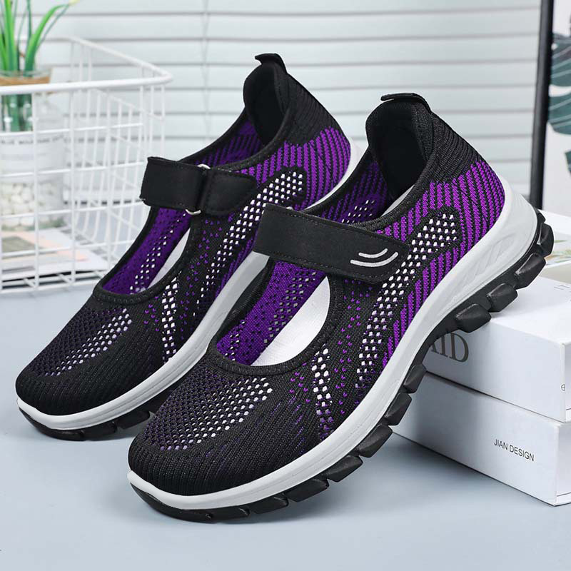 Women'S Fashion Velcro Sneakers - Sepatu Olahraga Wanita Musim Panas Berbahan