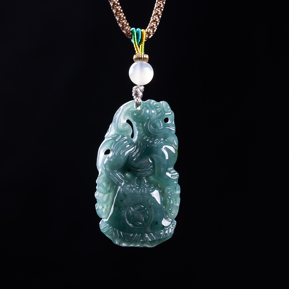Women Fashion Necklace - Liontin Pixiu Giok Burma Desainer Jimat
