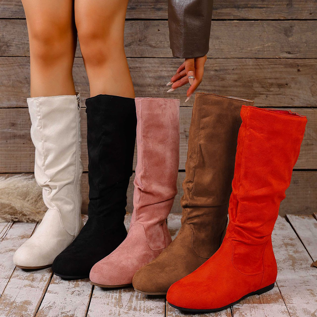 Winter Fashion Women Boots - Sepatu Bot Motor Kasual Anti Selip