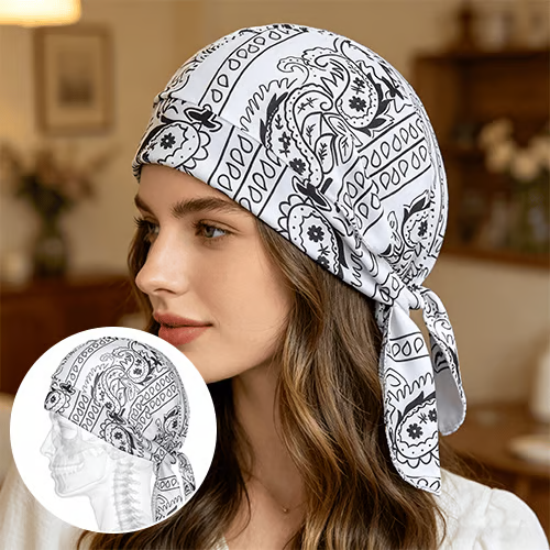 Women'S Fashion Hats - Syal Kepala Unisex Motif Paisley untuk