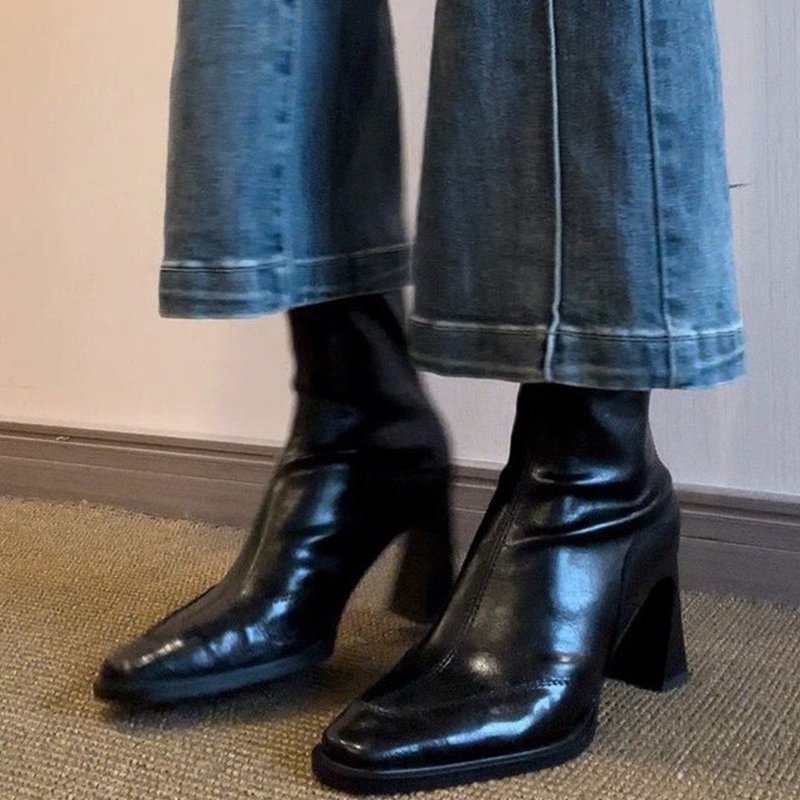 Women'S Fashion Designer Clothes - Sepatu Bot Pergelangan Kaki Wanita Hak