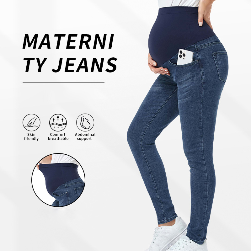 Mom Jeans Women - Celana Jeans Ibu Hamil Pinggang Tinggi