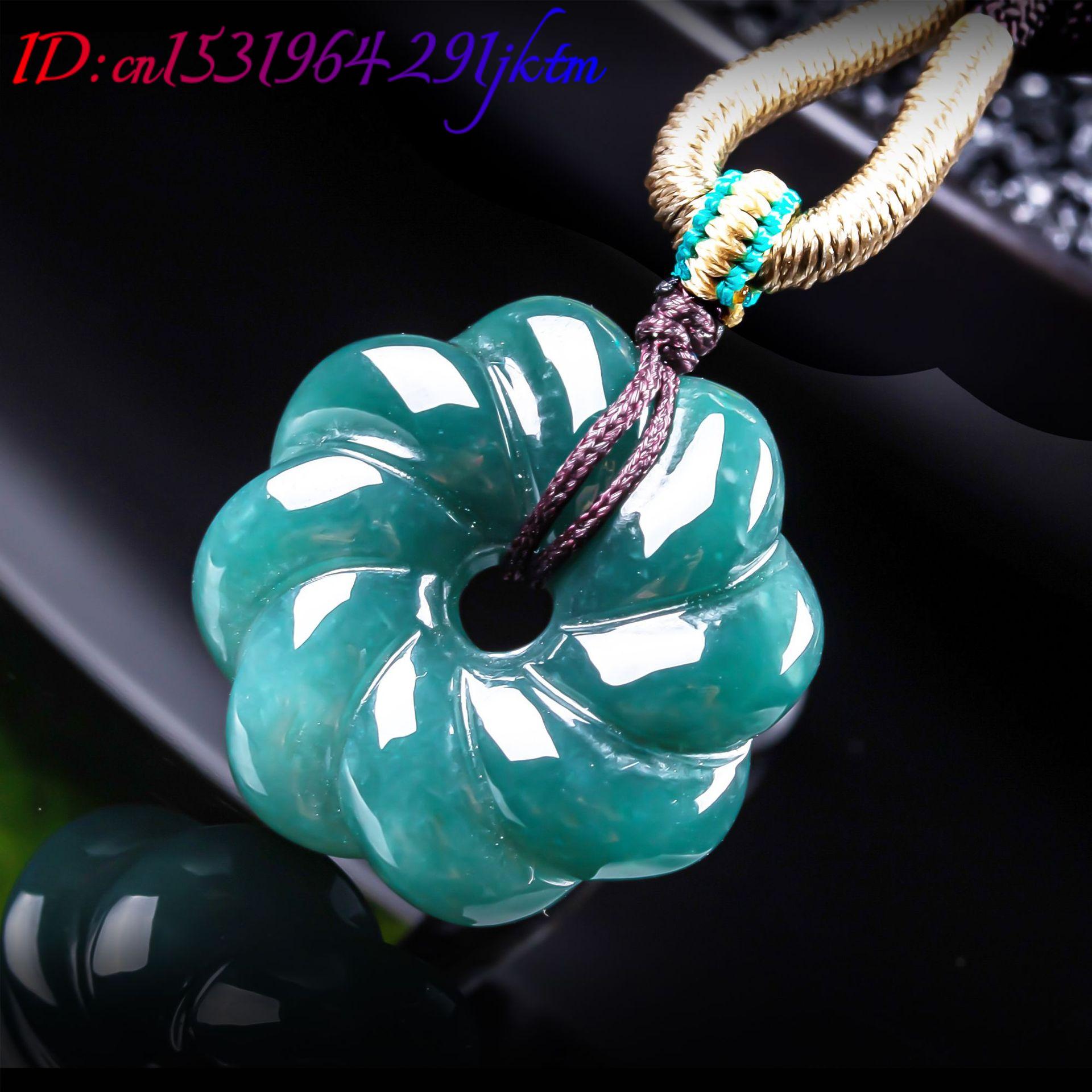 Kalung Liontin Bunga Giok Burm - Women Fashion Necklace ulasan dan harga