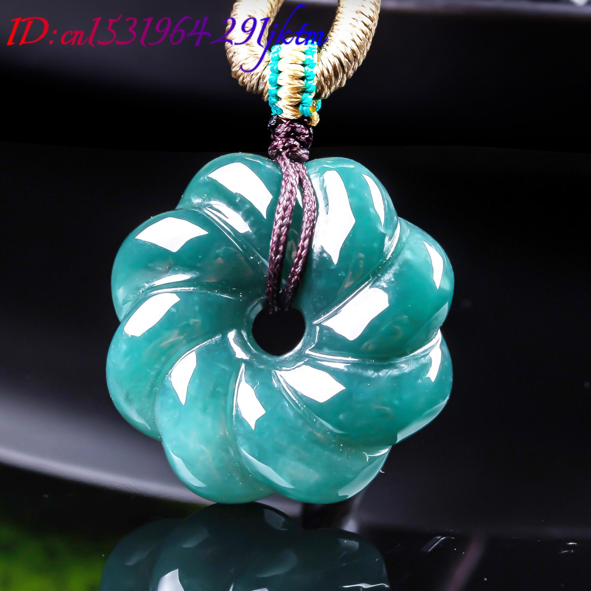 Kalung Liontin Bunga Giok Burm - Women Fashion Necklace ulasan dan harga