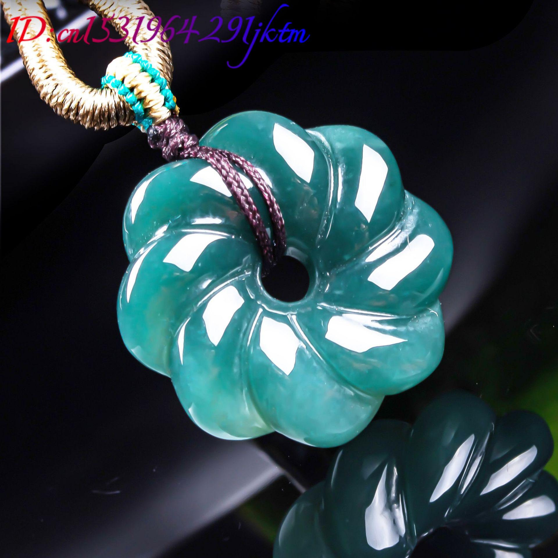 Kalung Liontin Bunga Giok Burm - Women Fashion Necklace ulasan dan harga