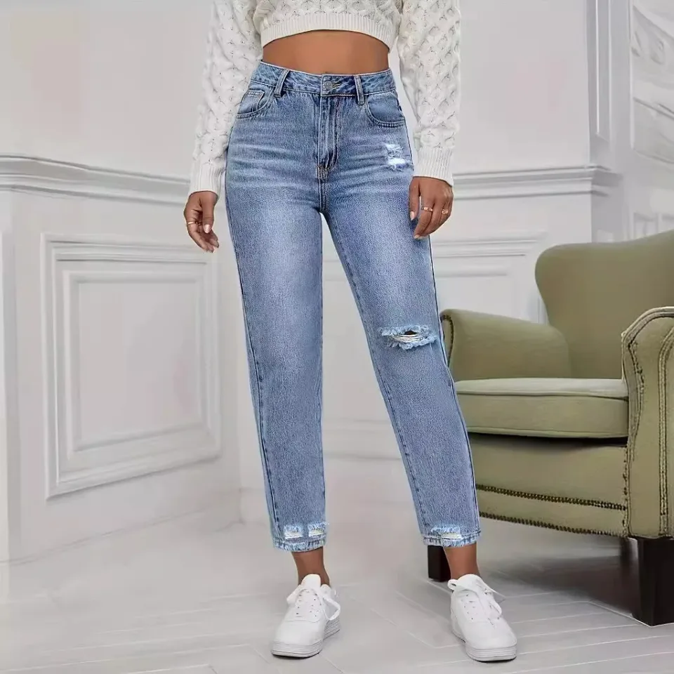 Celana Jeans Kasual Wanita Mod - Mom Jeans Women ulasan dan harga