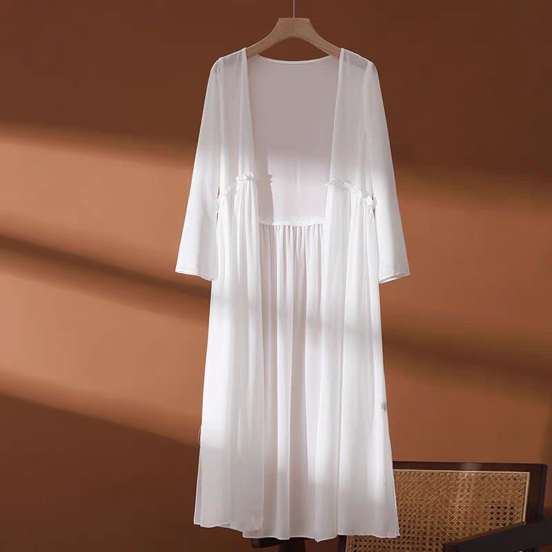 Kardigan Panjang Kimono Sifon  - Women Fashion Blouse ulasan dan harga
