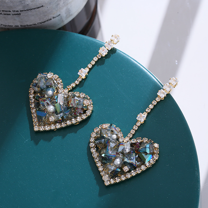 Anting Berbentuk Hati Kristal  - Women Fashion Nz ulasan dan harga