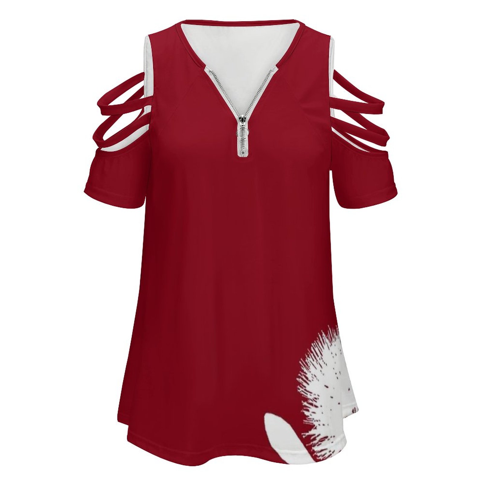 Pohurawa-putih di merah ritsle - Women Fashion Nz ulasan dan harga