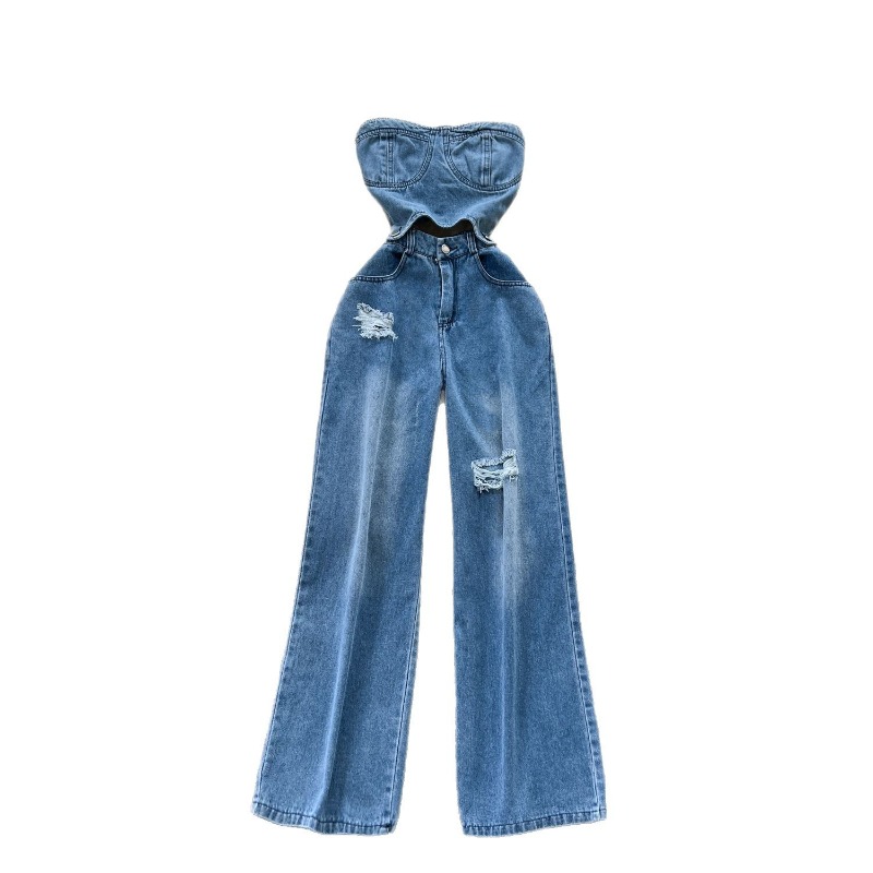 Jumpsuit Denim Wanita Satu Pot - Mom Jeans Women ulasan dan harga
