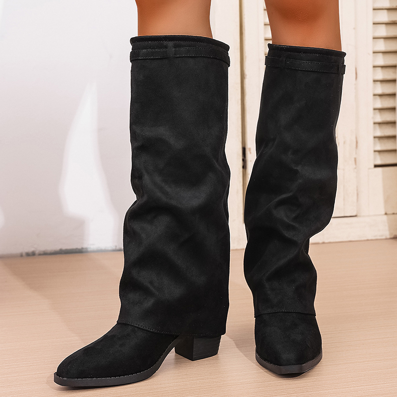 Sepatu Bot Setinggi Lutut Hak  - Winter Fashion Women Boots ulasan dan harga