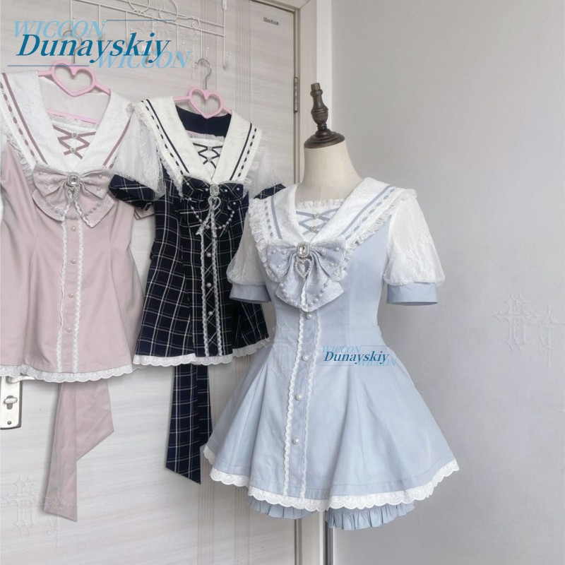 Set Gaun Kerah Pelaut Renda Pi - Women'S Fashion Kilt ulasan dan harga