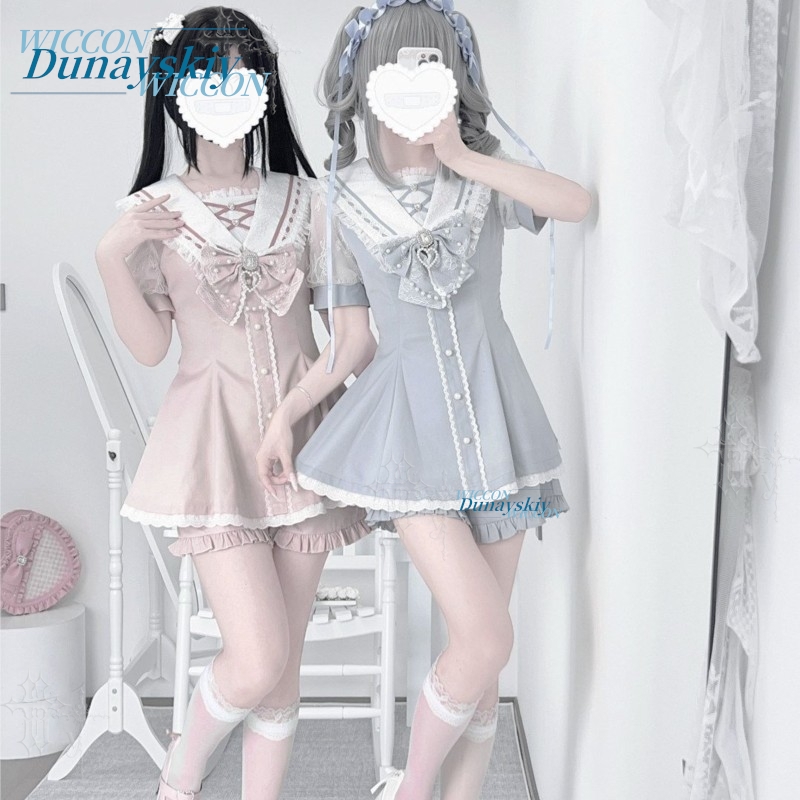 Set Gaun Kerah Pelaut Renda Pi - Women'S Fashion Kilt ulasan dan harga