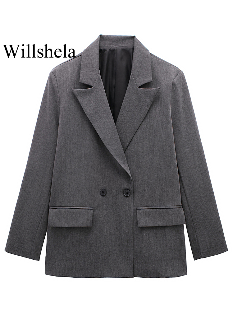 Willshela pakaian kantor wanit - Blazer Women Oversized ulasan dan harga