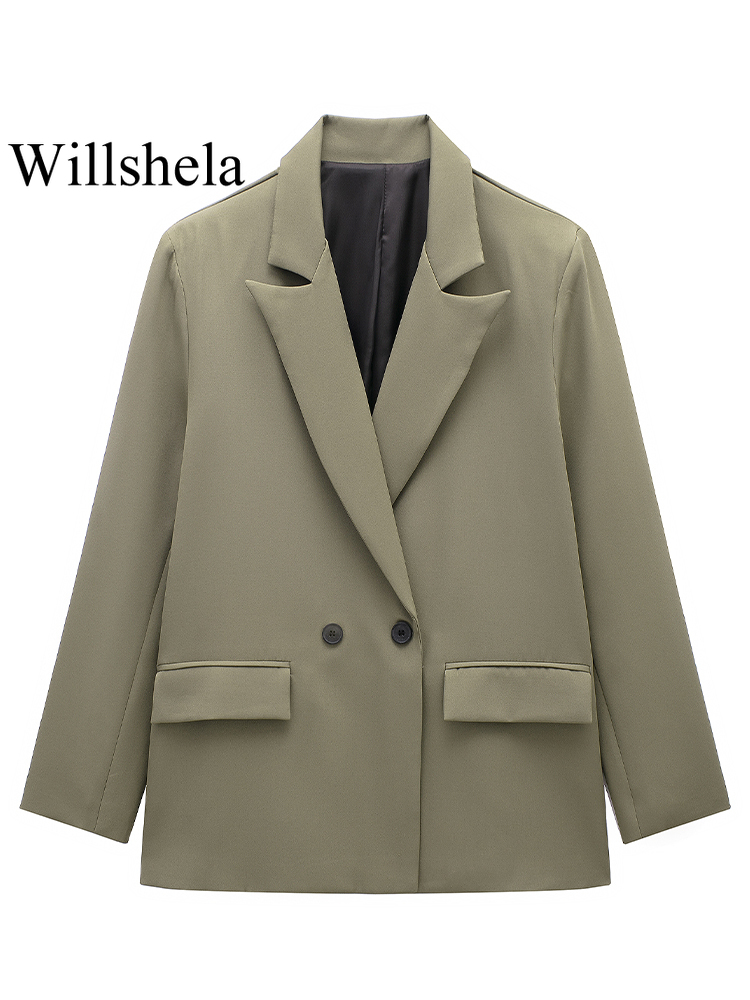 Willshela pakaian kantor wanit - Blazer Women Oversized ulasan dan harga