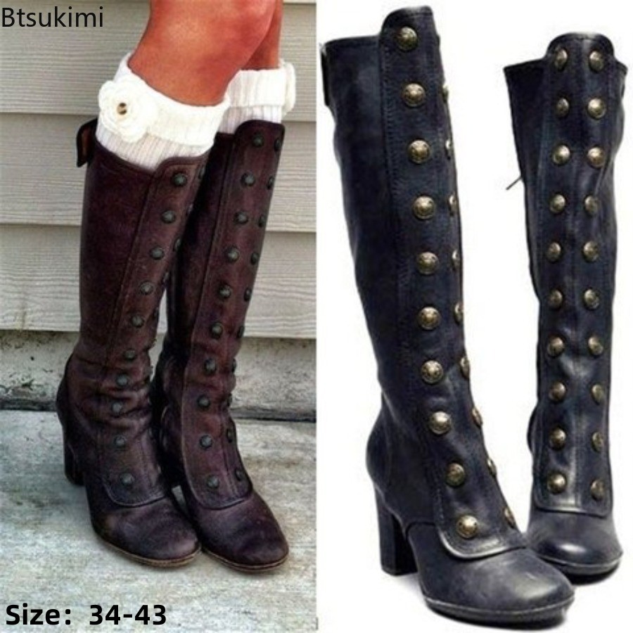 Sepatu Boots Wanita Model Retr - Winter Fashion Women Boots ulasan dan harga