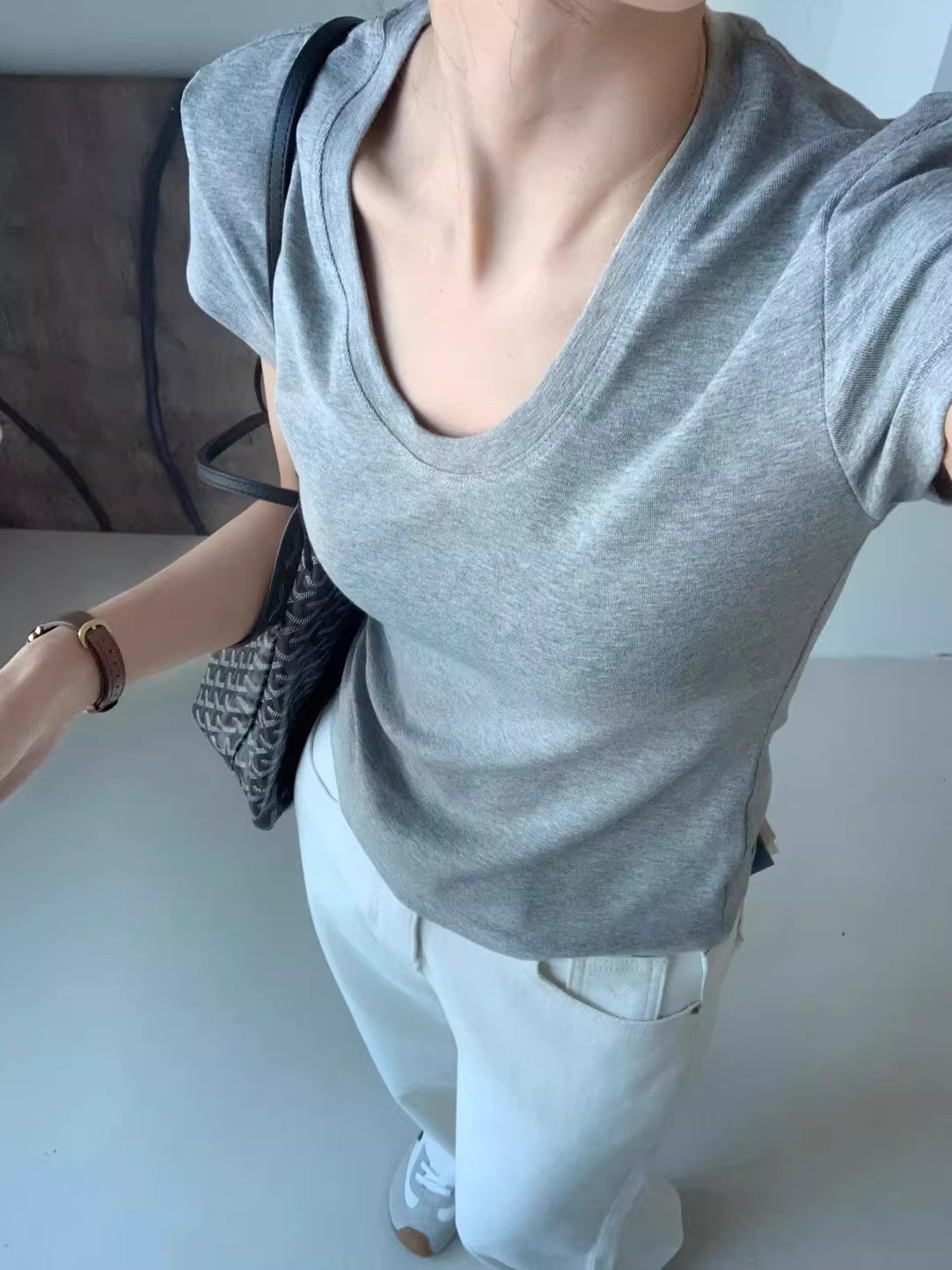 Kaos Wanita Lengan Pendek Kera - Women Fashion Blouse ulasan dan harga
