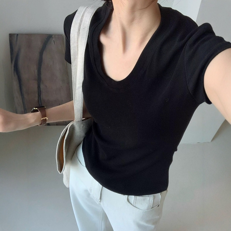 Kaos Wanita Lengan Pendek Kera - Women Fashion Blouse ulasan dan harga
