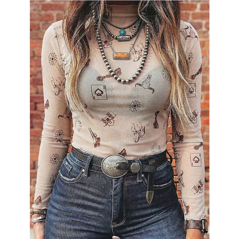 Kaos Wanita Lengan Panjang Ker - Women Fashion Blouse ulasan dan harga
