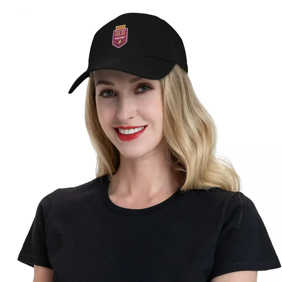 Topi Bisbol Desain Maroon Quee - Women'S Fashion Queensland ulasan dan harga