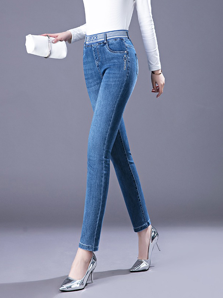 Celana Jin pensil wanita, Jean - Mom Jeans Women ulasan dan harga