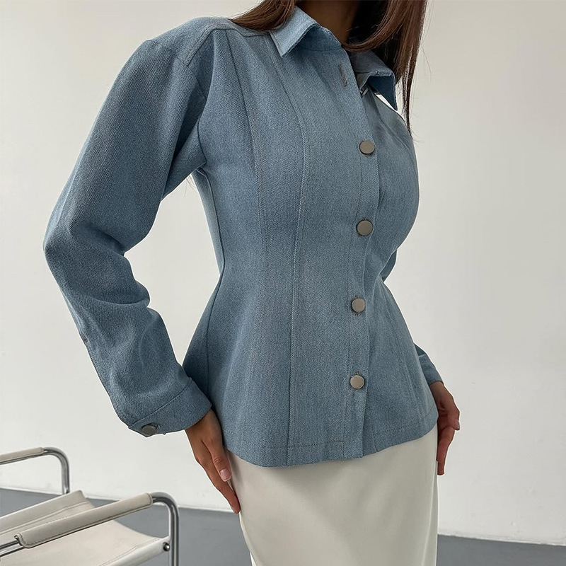 Kemeja Denim Vintage KT untuk  - Women Fashion Blouse ulasan dan harga
