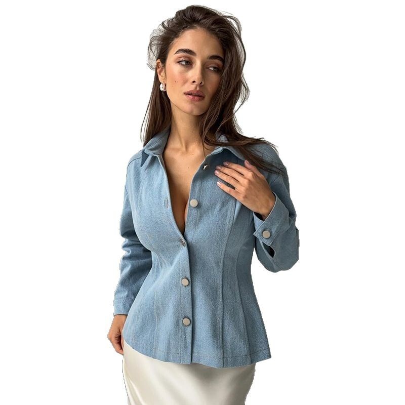 Kemeja Denim Vintage KT untuk  - Women Fashion Blouse ulasan dan harga