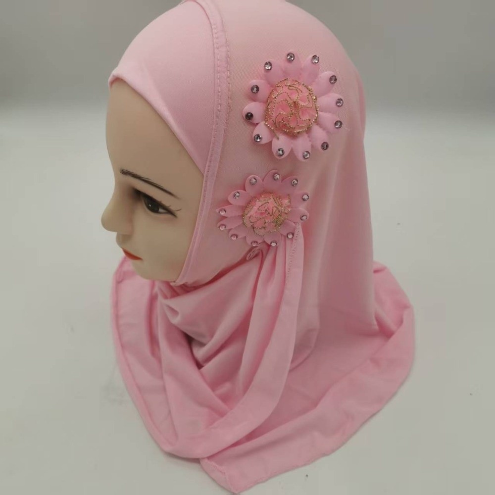 Hijab Anak Motif Bunga Solid G - Women'S Fashion Hats ulasan dan harga