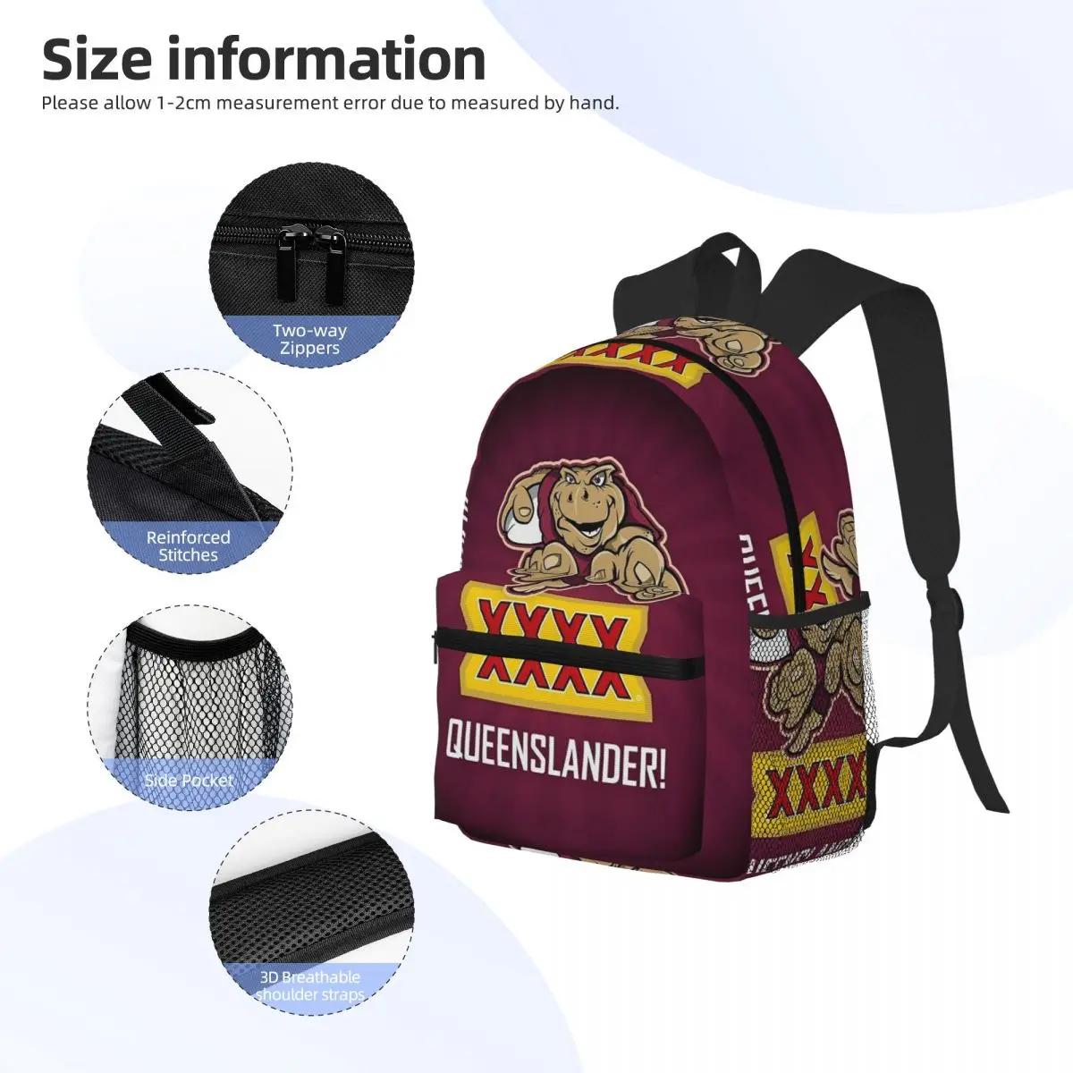 Queensland Maroons Tas Ransel  - Women'S Fashion Queensland ulasan dan harga