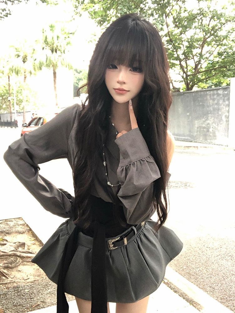 Set atasan dan rok pendek berg - Women'S Y2K Fashion Aesthetic ulasan dan harga