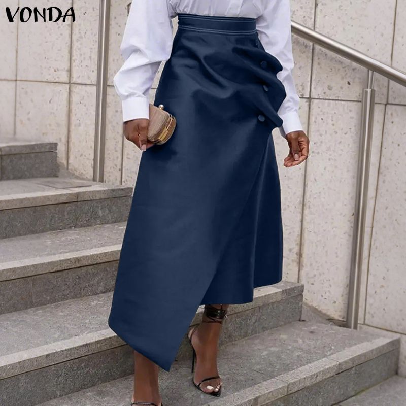 VONDA Rok Satin Wanita Elegan  - Women'S Fashion Kilt ulasan dan harga