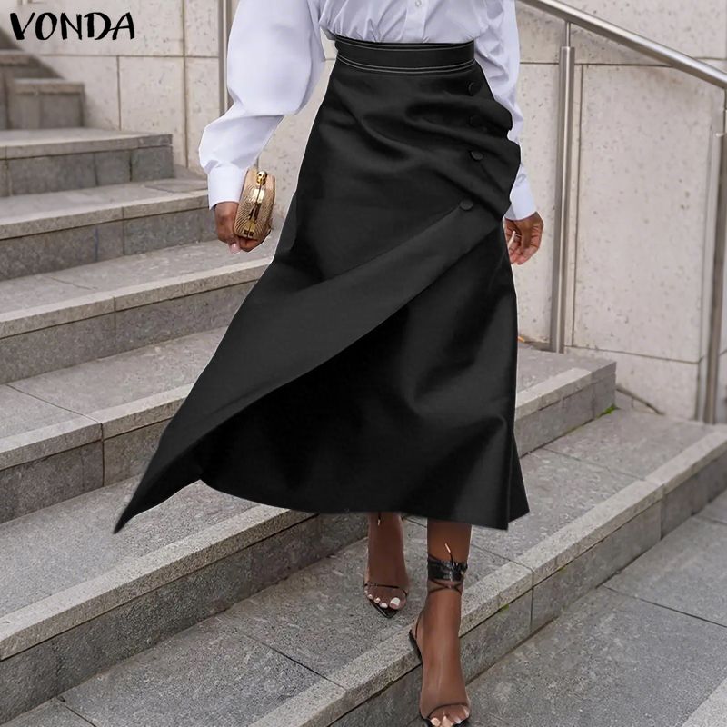 VONDA Rok Satin Wanita Elegan  - Women'S Fashion Kilt ulasan dan harga