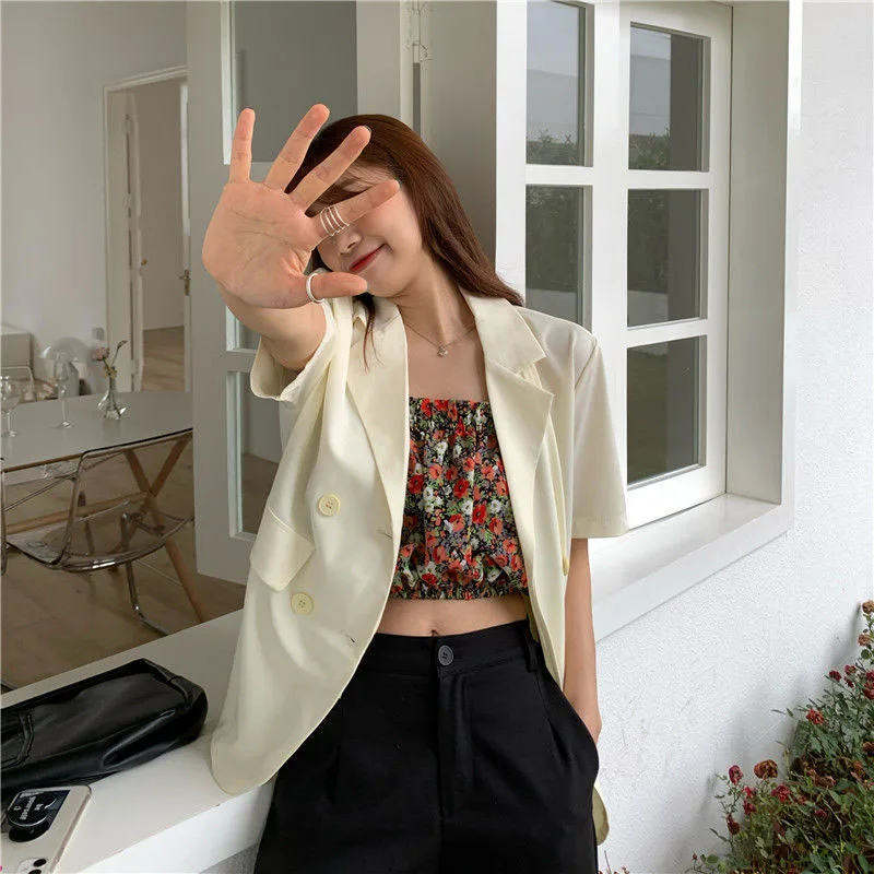 SMVP 2025 Jaket Lengan Pendek  - Blazer Women Oversized ulasan dan harga